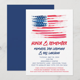 Invitation patriotique du drapeau américain