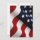 Invitation Patriotique, Élégant Drapeau États-Unis Dîner de r (Dos)