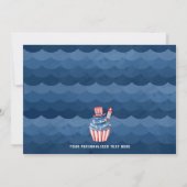 Invitation Patriotique Firework 4 juillet Jardin BBQ Party (Dos)