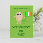 Invitation Patriotique Irish Egg Party personnalisable (Debout devant)