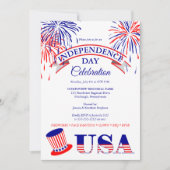 Invitation Patriotique Juillet 4 Fête de l'Indépendance (Devant)