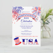 Invitation Patriotique Juillet 4 Fête de l'Indépendance (Debout devant)