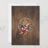 Invitation Patriotique Occidental Anniversaire Pays Rouge Bla (Dos)