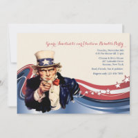 Invitation patriotique Oncle Sam