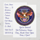 Invitation Patriotique ou vétéran Voir les commentaires de l' (Devant / Derrière)