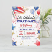 Invitation Patriotique Patriotique Anniversaire, É (Debout devant)