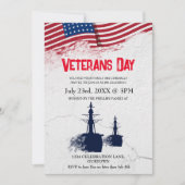 Invitation patriotique pour la Journée des vétéran (Devant)