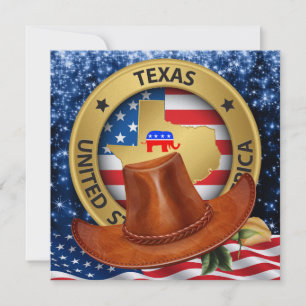 Invitation patriotique républicaine du Texas - srf