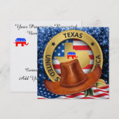 Invitation patriotique républicaine du Texas - srf (Devant / Derrière)