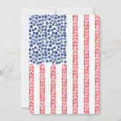 Invitation Patriotique Rouge Blanc & Bleu Amusant 25e anniver (Dos)
