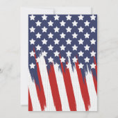 Invitation Patriotique Rouge Blanc Et Bleu (Dos)
