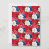 Invitation Patriotique Rouge Bleu Bleu Rose Anniversaire (Dos)