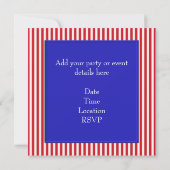 Invitation Patriotique Rouge Bleu Bleu Toutes les occasions (Dos)