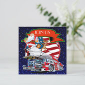 Invitation Patriotique / Service d'incendie Noël (Debout devant)