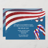 Invitation Patriotique Summer Fun (Devant / Derrière)