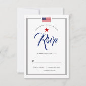 Invitation Patriotique Thème Événement Drapeau Américain RSVP (Devant)