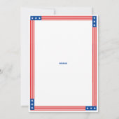 Invitation Patriotique US Sack Toss Cornhole Graduation Party (Dos)