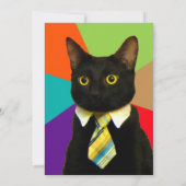 Invitation Patron de chat en cravate (Dos)