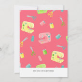 Invitation Patron de couture (Dos)