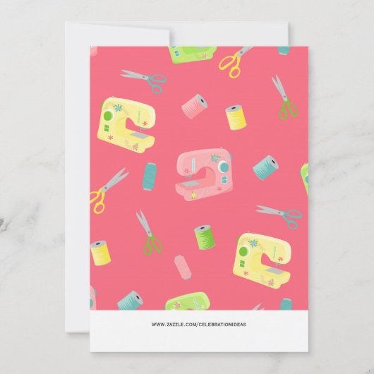 Invitation Patron de couture (Dos)