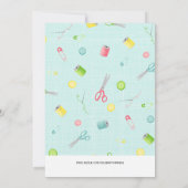 Invitation Patron de couture (Dos)