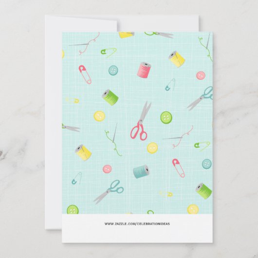 Invitation Patron de couture (Dos)