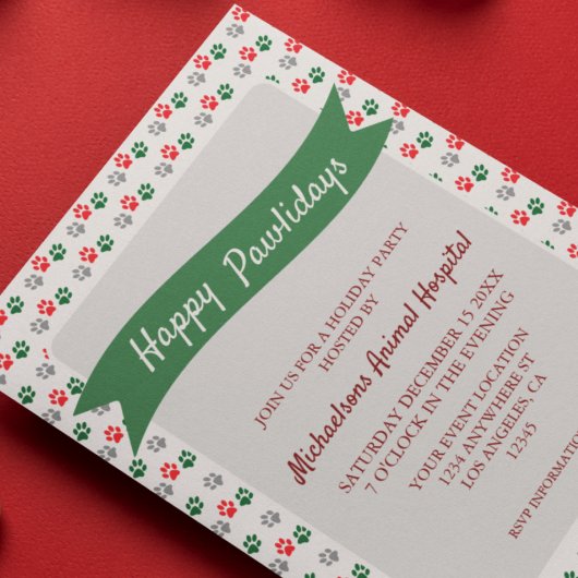 Invitation Patte de Noël