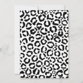 Invitation Patteries du Black White Leopard animal (Dos)