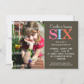 Invitation Patterned Six Anniversaire (Devant)