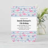 Invitation Patters de Whimsical Flamingo et Pineapple (Debout devant)