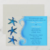 Invitation Paua Shell Étoile de Mer Réception de mariage seul (Devant / Derrière)