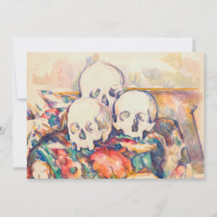 Invitation Paul Cezanne - Aquarelle à trois crânes