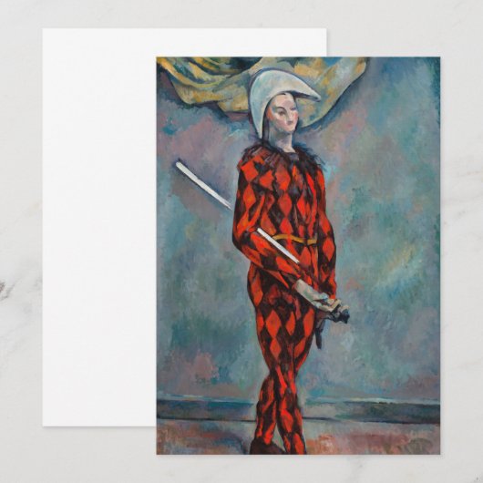 Invitation Paul Cezanne - Arlequin (Devant / Derrière)