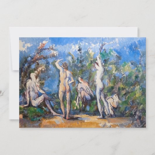 Invitation Paul Cezanne - Cinq Baigneurs (Devant)