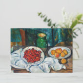 Invitation Paul Cezanne - La vie morte avec les cerises et le (Debout devant)