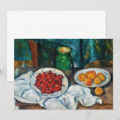 Invitation Paul Cezanne - La vie morte avec les cerises et le (Devant / Derrière)
