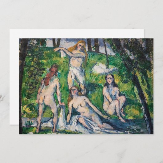 Invitation Paul Cezanne - Quatre Bathers (Devant / Derrière)