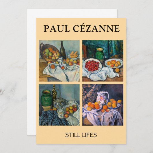 Invitation Paul Cezanne - Toujours Vie Sélection de chefs-d'o (Devant / Derrière)