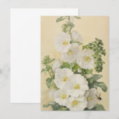 Invitation Paul De Longpre - Roses trémières 1901 (Devant / Derrière)