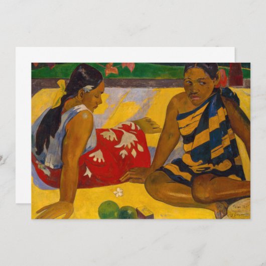 Invitation Paul Gauguin - Femmes tahitiennes / Parau Api (Devant / Derrière)