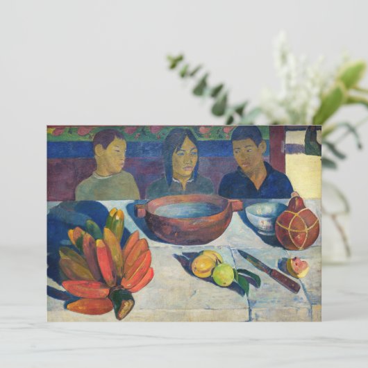Invitation Paul Gauguin - Le Repas / Bananes (Debout devant)