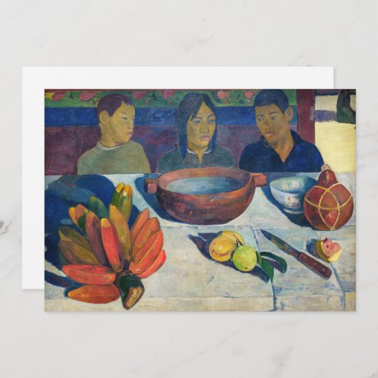 Invitation Paul Gauguin - Le Repas / Bananes (Devant / Derrière)