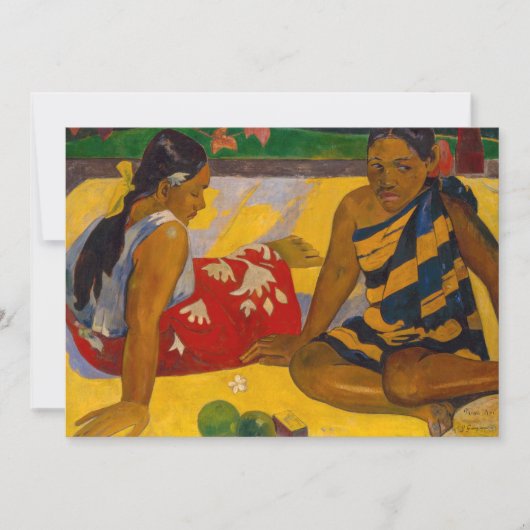 Invitation Paul Gauguin - Parau Api / Quoi de neuf ? (Devant)