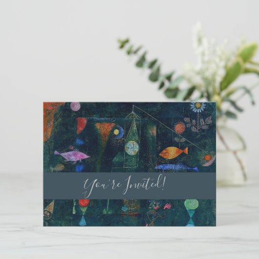 Invitation Paul Klee Fish Magic Peinture Abstraite Art graphi (Debout devant)