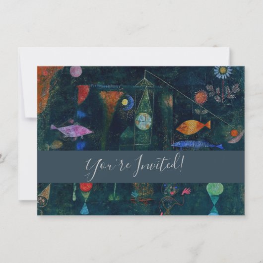 Invitation Paul Klee Fish Magic Peinture Abstraite Art graphi (Devant)