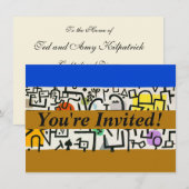 Invitation Paul Klee Rich Harbor Expressionnisme abstrait (Devant / Derrière)