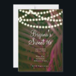 Invitation Paume Tropical Rose Vert Feuilles & Lumières Sweet<br><div class="desc">Personnaliser pour tout événement</div>