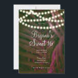 Invitation Paume Tropical Rose Vert Feuilles & Lumières Sweet<br><div class="desc">Personnaliser pour tout événement</div>