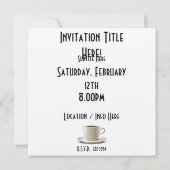 Invitation Pause café ! (Dos)