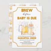 Invitation Pause de la partie de couche avant que le bébé soi (Devant / Derrière)